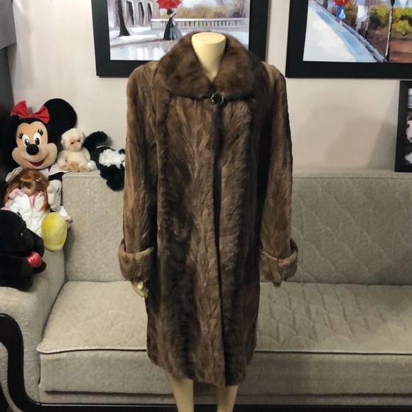 🌺🌺🌺 MANZARI BEAUTIFUL MINK FUR COAT SIZE 44